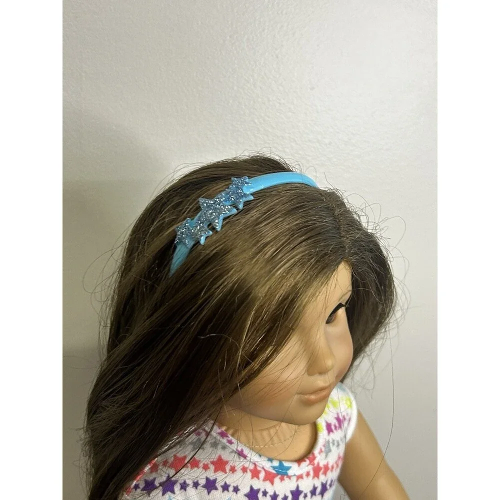 American Girl Truly Me doll long layered brown hair brown eyes 18” with Dress